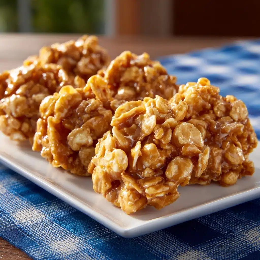 No Bake Peanut Butter Corn Flake Cookies Recipe - Recipe Image
