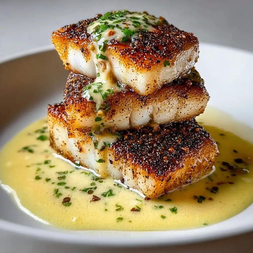 Lemon Garlic Butter Cod with Crispy Skin Recipe - Recipe Image