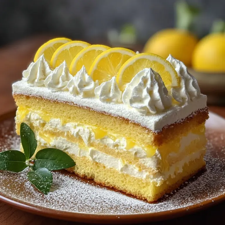 Italian Lemon Cream Cake Recipe