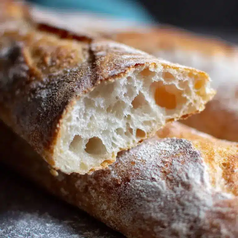 Crusty Overnight Sourdough Baguette Recipe