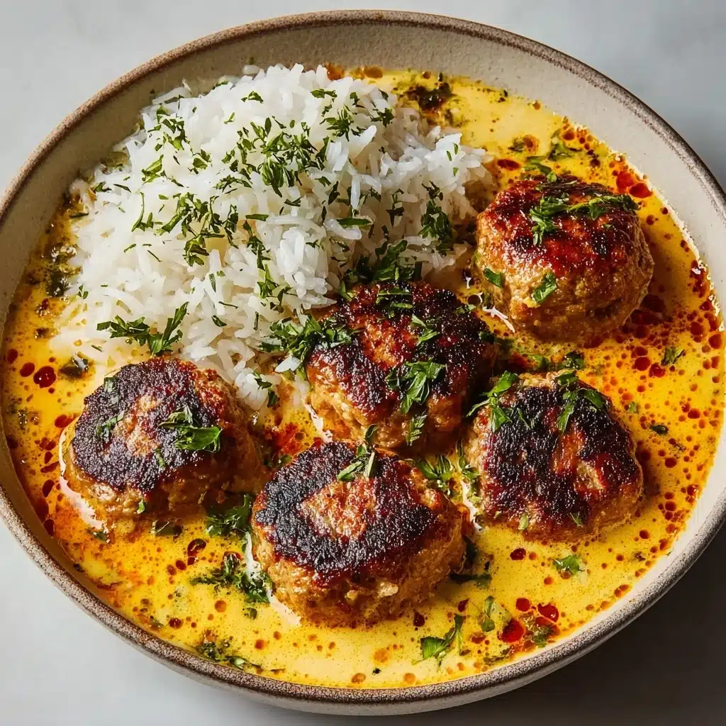 Thai Chicken Meatballs in Coconut Curry Recipe - Recipe Image