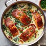 Creamy Garlic Butter Tuscan Salmon Recipe