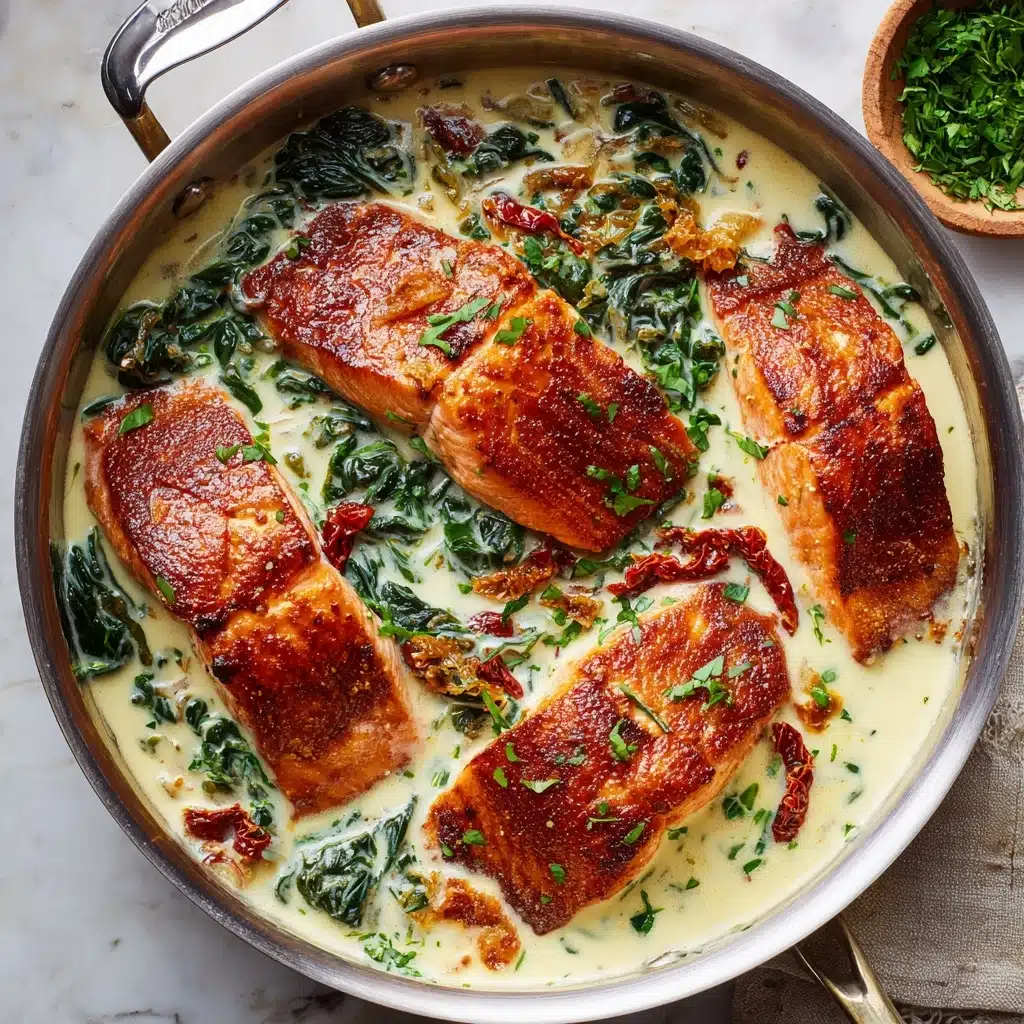 Creamy Garlic Butter Tuscan Salmon Recipe
