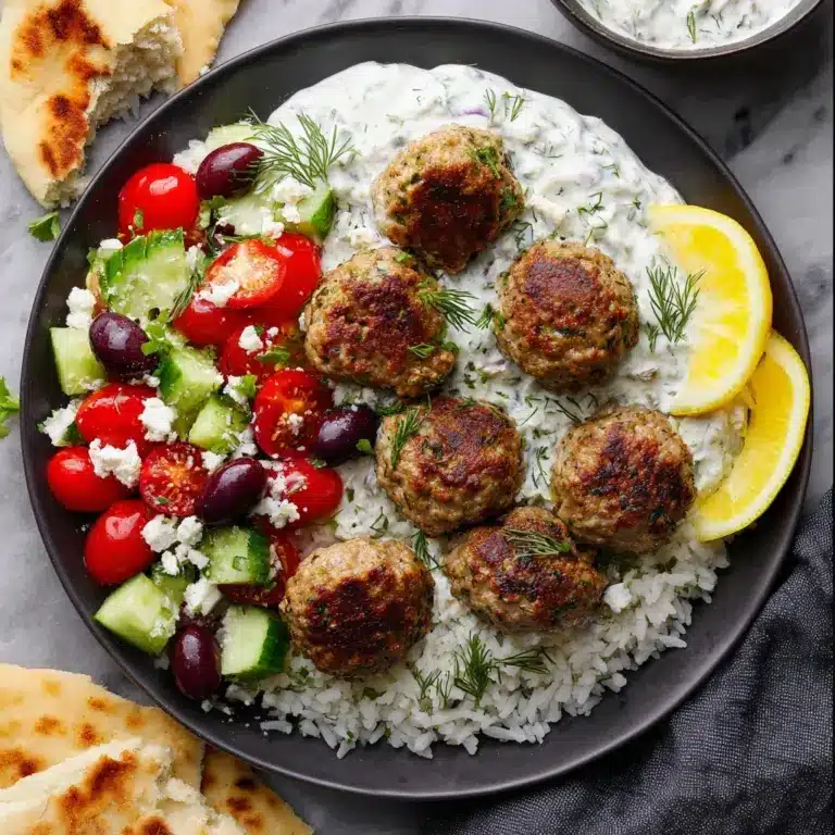 Greek Turkey Meatballs with Tzatziki Sauce Recipe