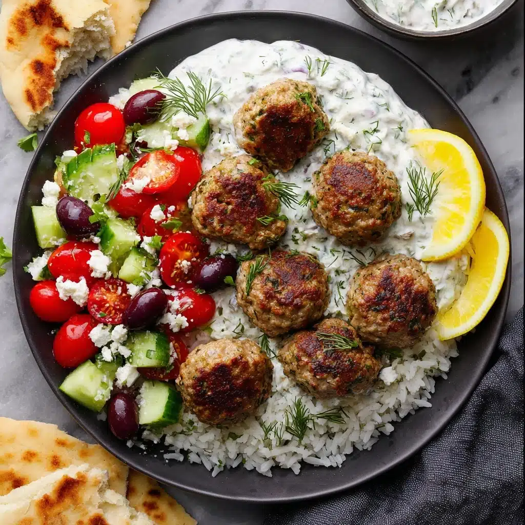 Greek Turkey Meatballs with Tzatziki Sauce Recipe