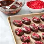 Strawberry Coconut Cream Stuffed Dates Dipped in Chocolate Recipe