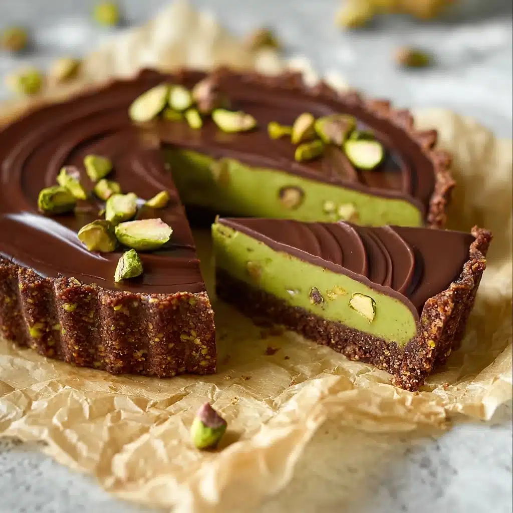 Chocolate Pistachio Ganache Tart Recipe - Recipe Image