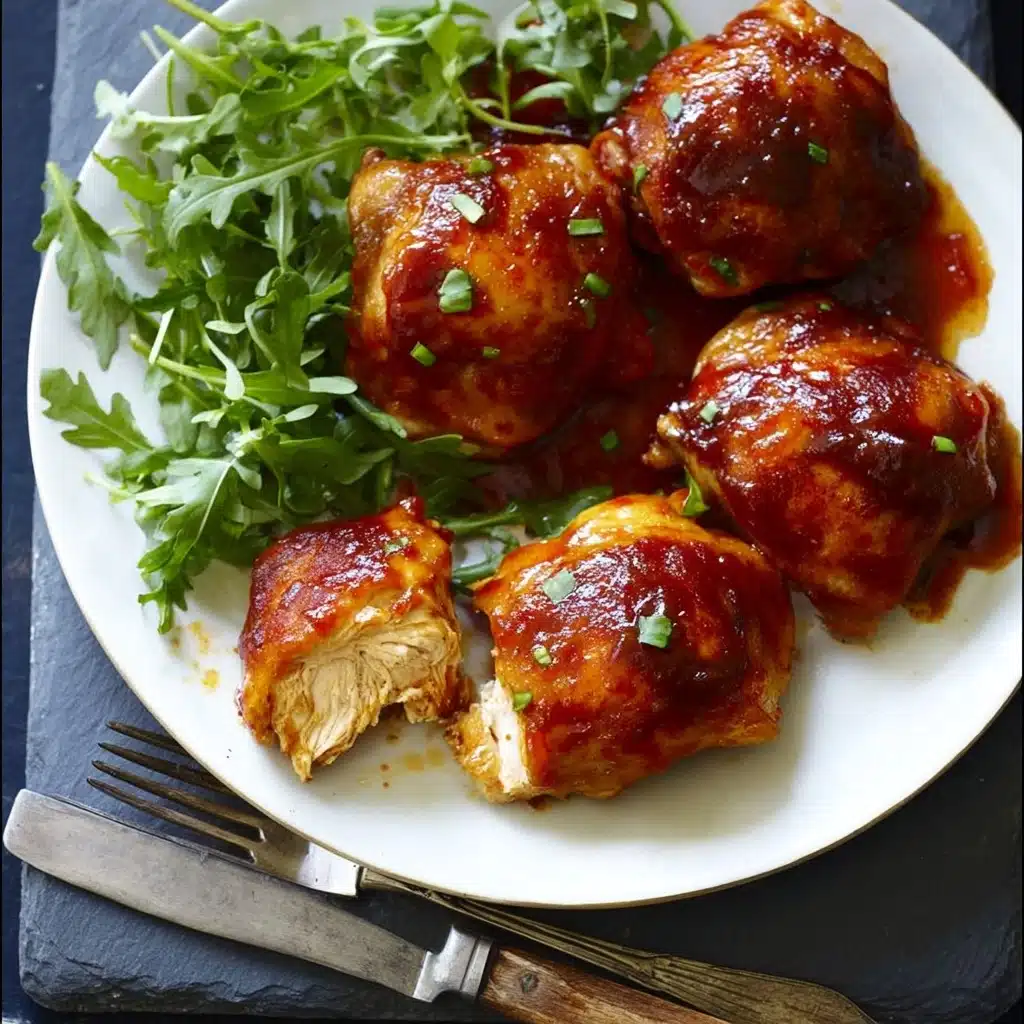 Easy Crock Pot BBQ Boneless Chicken Thighs Recipe - Recipe Image