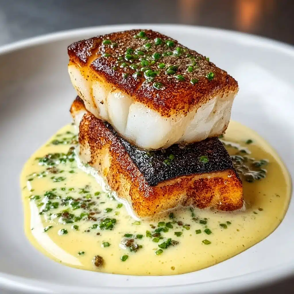 Lemon Garlic Butter Cod with Crispy Skin Recipe