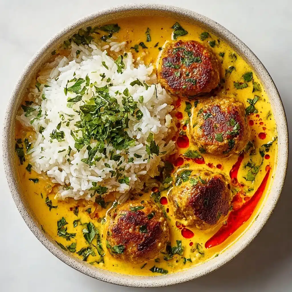 Thai Chicken Meatballs in Coconut Curry Recipe - Recipe Image