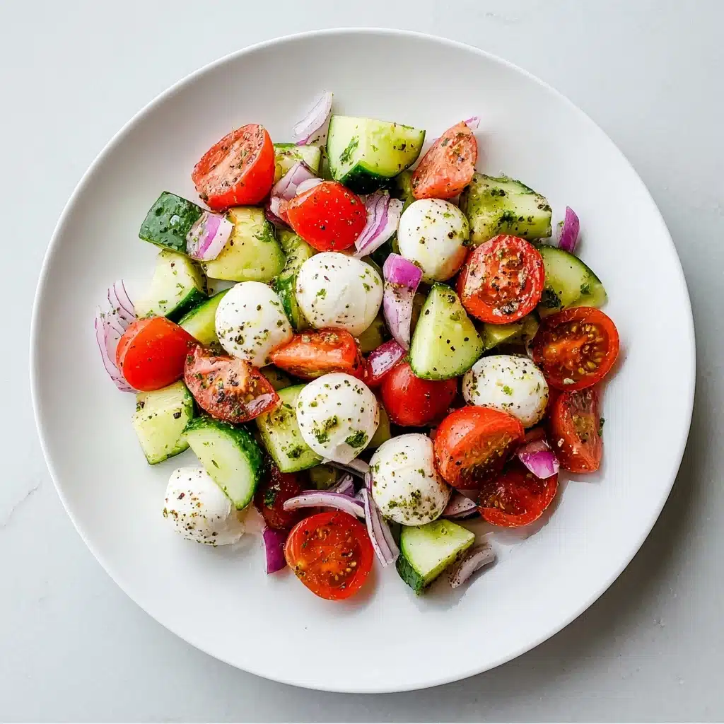 Fresh Cucumber Caprese Salad Recipe
