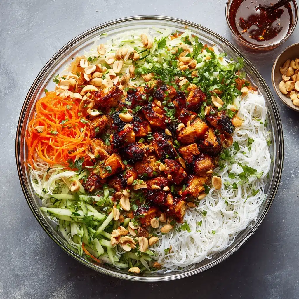 Vietnamese Noodle Salad with Grilled Chicken Recipe - Recipe Image