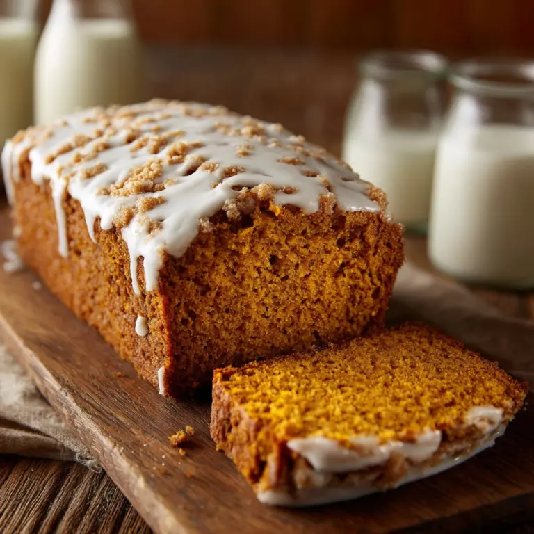 Pumpkin Bread with Cream Cheese Frosting Recipe