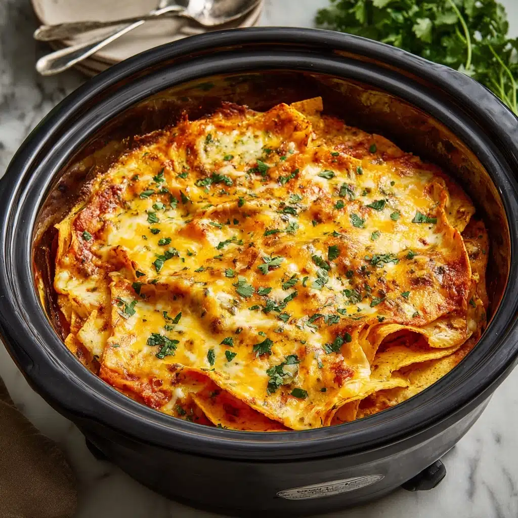 Slow Cooker Chicken Enchilada Casserole Recipe