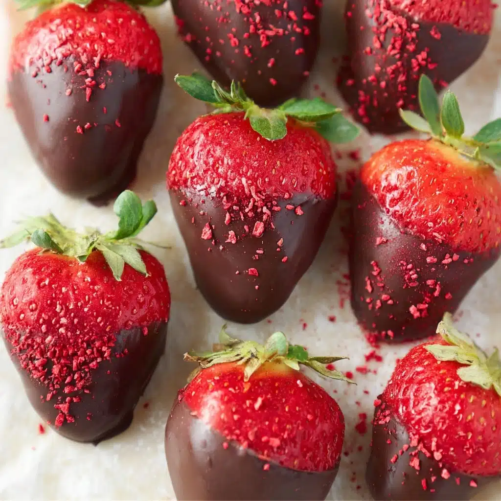Strawberry Coconut Cream Stuffed Dates Dipped in Chocolate Recipe - Recipe Image