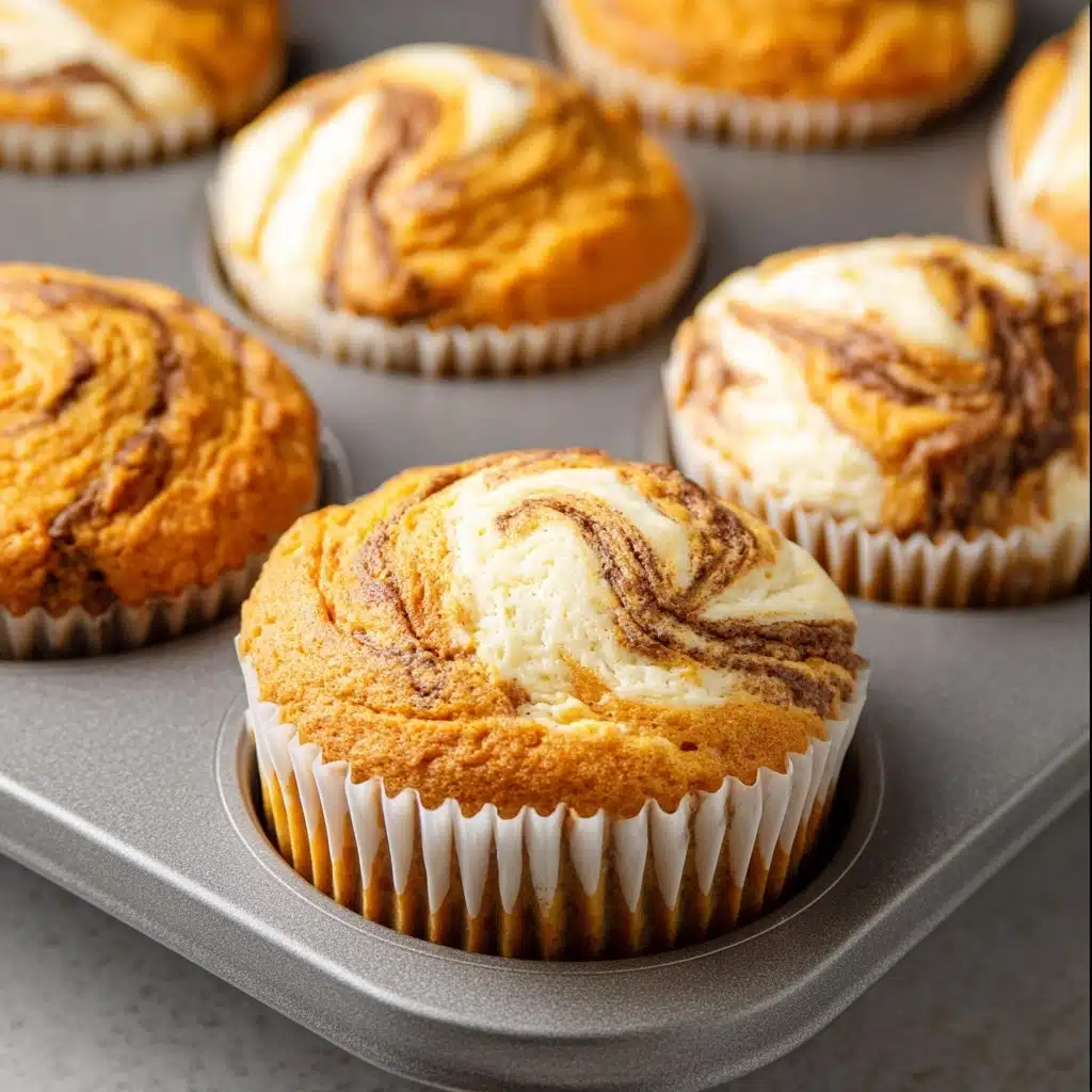 Best Swirled Pumpkin Cream Cheese Muffins Recipe - Recipe Image
