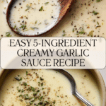5 Ingredient Creamy Garlic Sauce Recipe