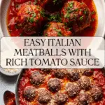 Easy Italian Meatballs in Tomato Sauce Recipe