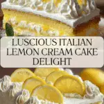 Italian Lemon Cream Cake Recipe