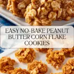 No Bake Peanut Butter Corn Flake Cookies Recipe
