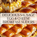 Sausage Egg and Cheese Breakfast Sliders with Syrup Glaze Recipe