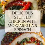 roasted red pepper, spinach, and mozzarella stuffed chicken Recipe