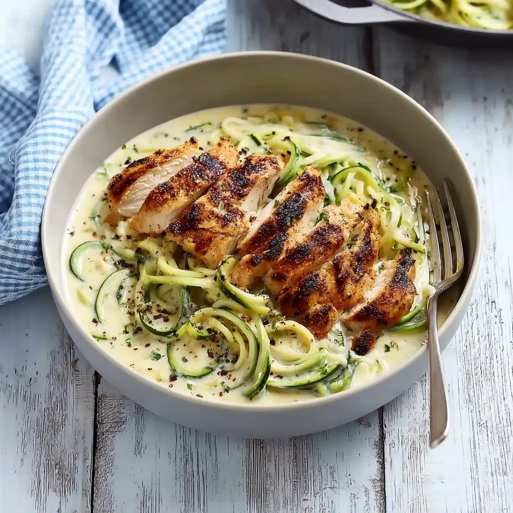 Zucchini Noodle Chicken Alfredo Recipe - Recipe Image