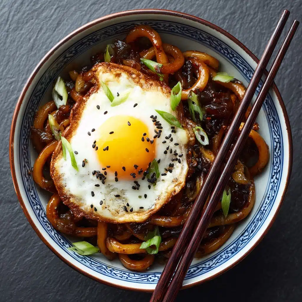 Chili Garlic Udon Noodles Recipe - Recipe Image