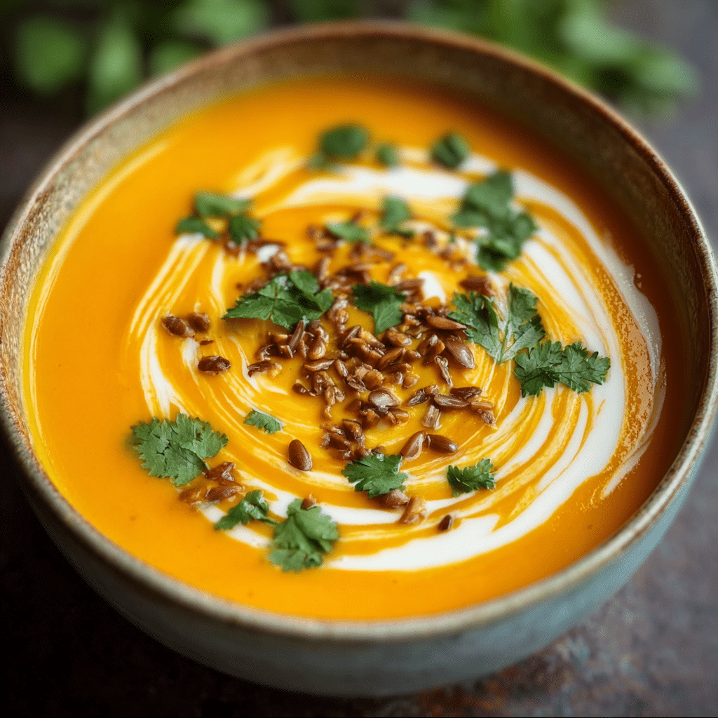 Best Creamy Butternut Squash and Sweet Potato Soup Recipe - Recipe Image