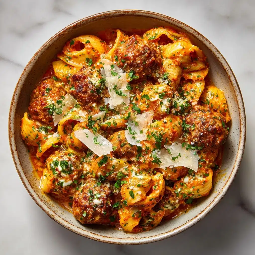 Easy Meatball Pasta Bake Recipe - Recipe Image