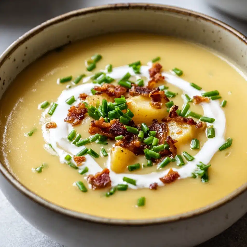 Crockpot Roasted Garlic Potato Soup Recipe - Recipe Image