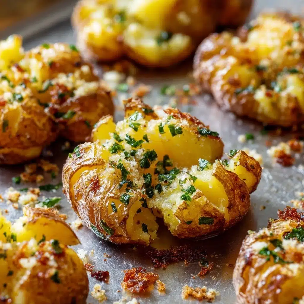 Garlic Parmesan Smashed Potatoes Recipe