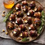 Goat Cheese Stuffed Bacon Wrapped Dates with Rosemary Honey Recipe