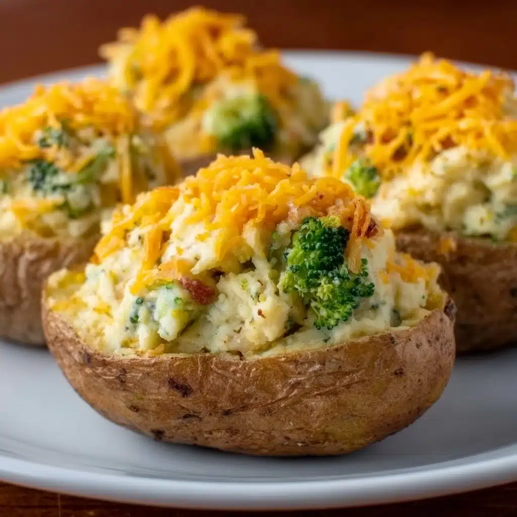 Broccoli and Cheese Stuffed Baked Potatoes Recipe - Recipe Image