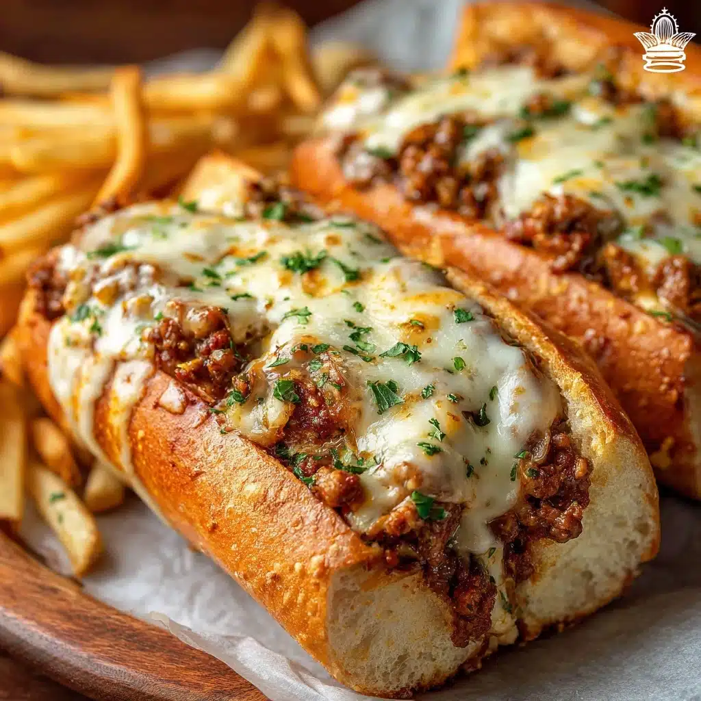 Cheesy Hot Beef Sandwich Recipe - Recipe Image