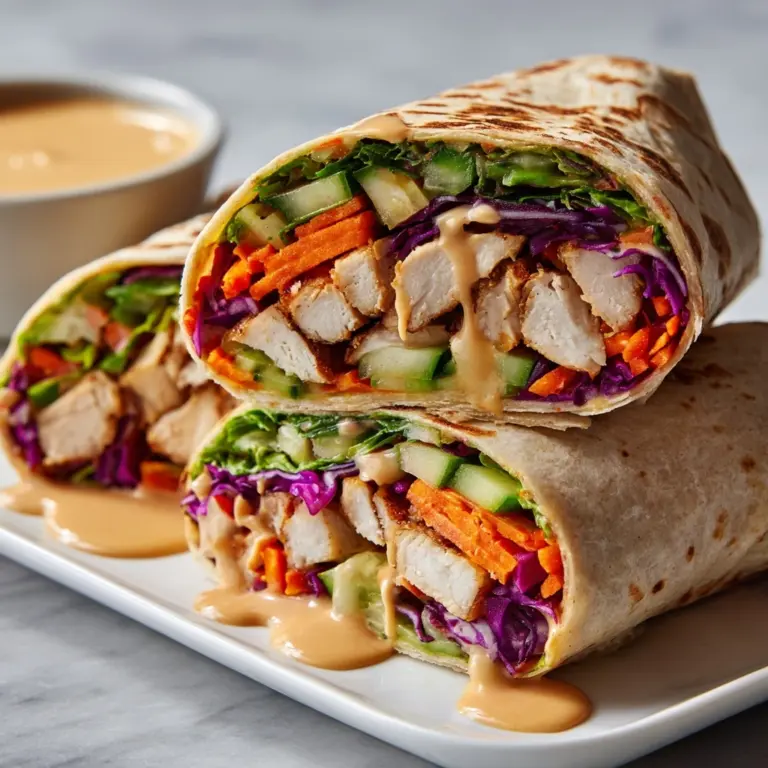 Thai Peanut Chicken Wraps Recipe