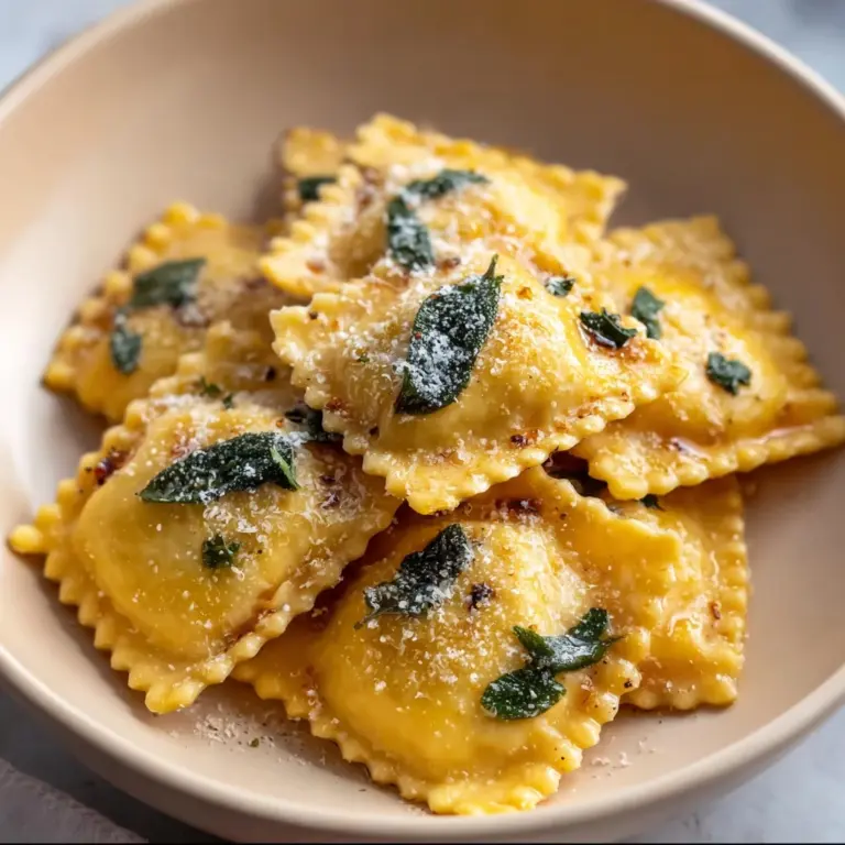 Best Butternut Squash Ravioli with Brown Butter Sage Sauce Recipe