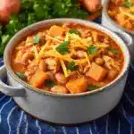 White Cheddar & Apple Chicken Chili Recipe