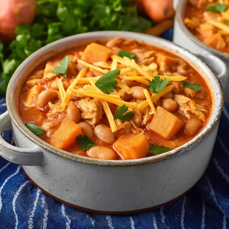 White Cheddar & Apple Chicken Chili Recipe
