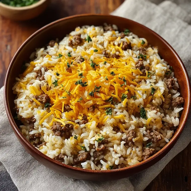 Cheesy Hamburger Rice Casserole Recipe