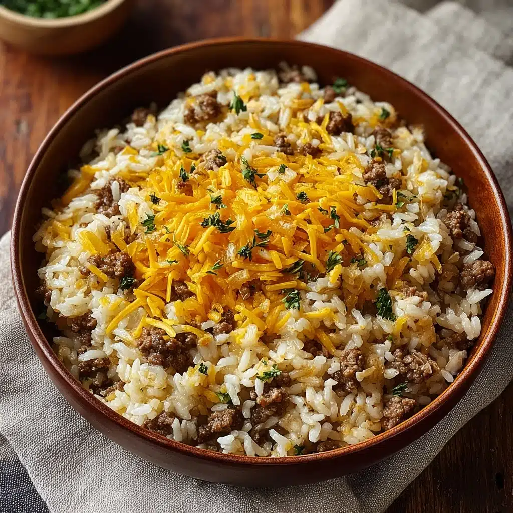 Cheesy Hamburger Rice Casserole Recipe - Recipe Image
