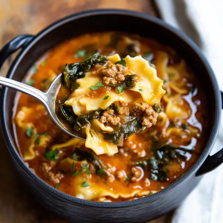 One Pot Lasagna Soup Recipe