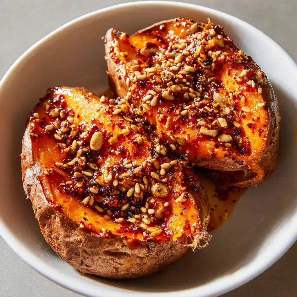 Sticky Tahini Butter Sweet Potatoes Recipe - Recipe Image