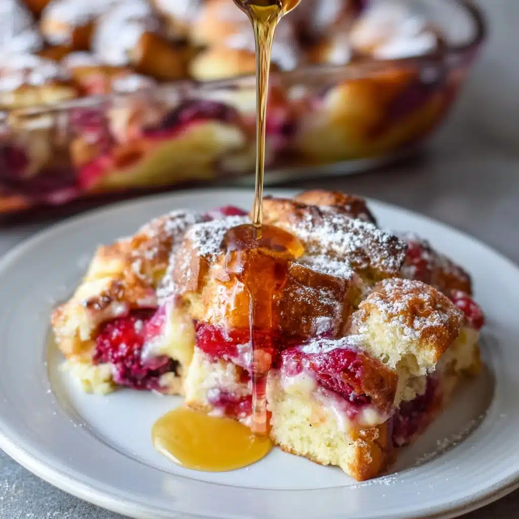 Raspberry Cheesecake French Toast Casserole Recipe - Recipe Image