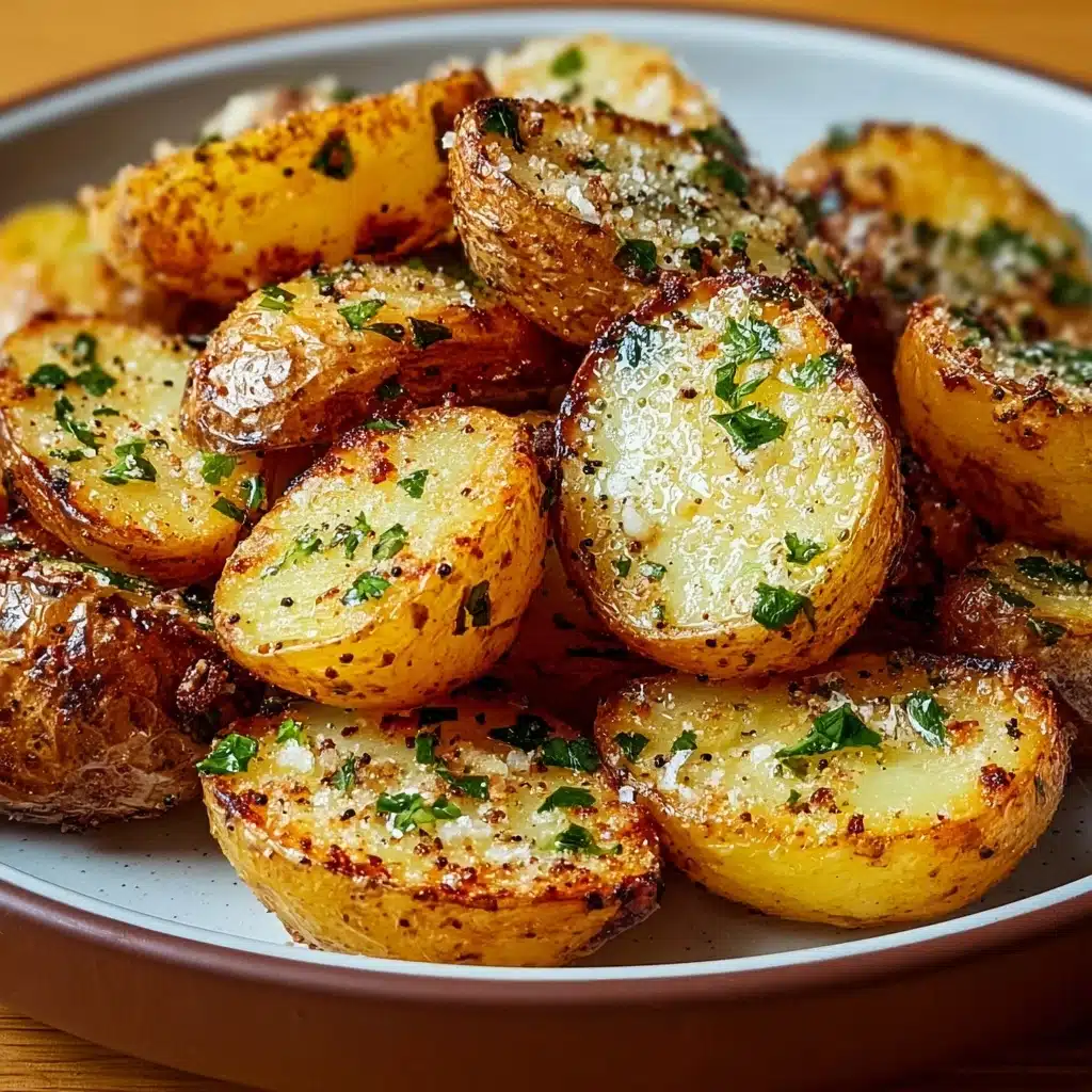 Air Fryer Baked Garlic Parmesan Potatoes Recipe - Recipe Image