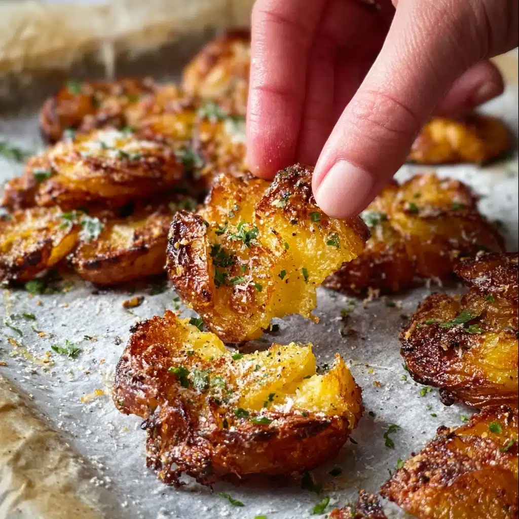 Garlic Parmesan Smashed Potatoes Recipe - Recipe Image