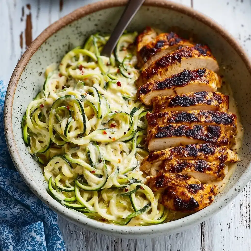 Zucchini Noodle Chicken Alfredo Recipe