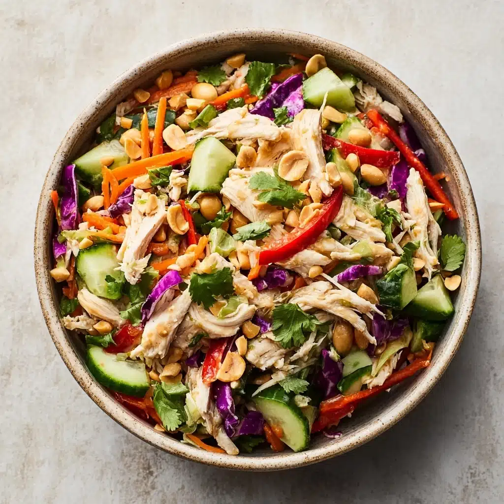 Thai Chicken Salad Recipe with Peanut Dressing Recipe