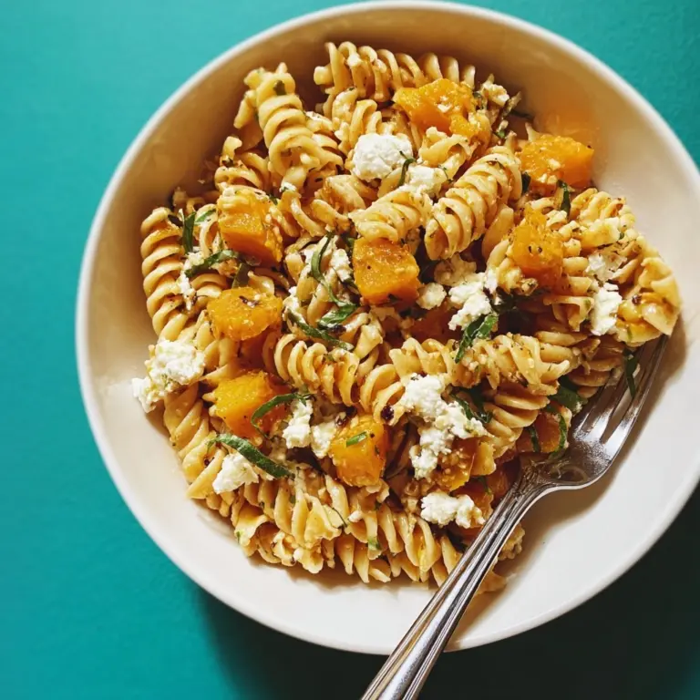 Baked Feta and Butternut Squash Pasta with Sage and Garlic Recipe
