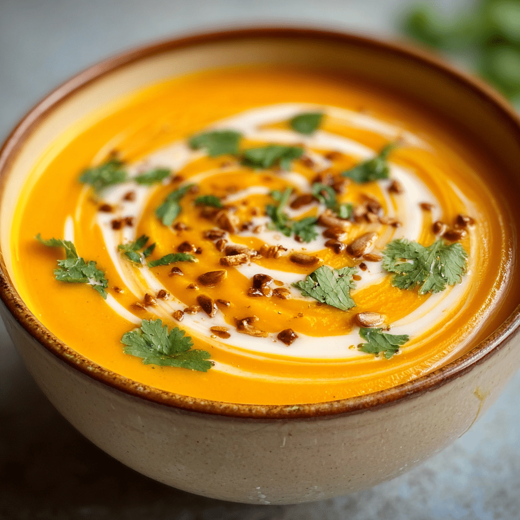 Best Creamy Butternut Squash and Sweet Potato Soup Recipe - Recipe Image